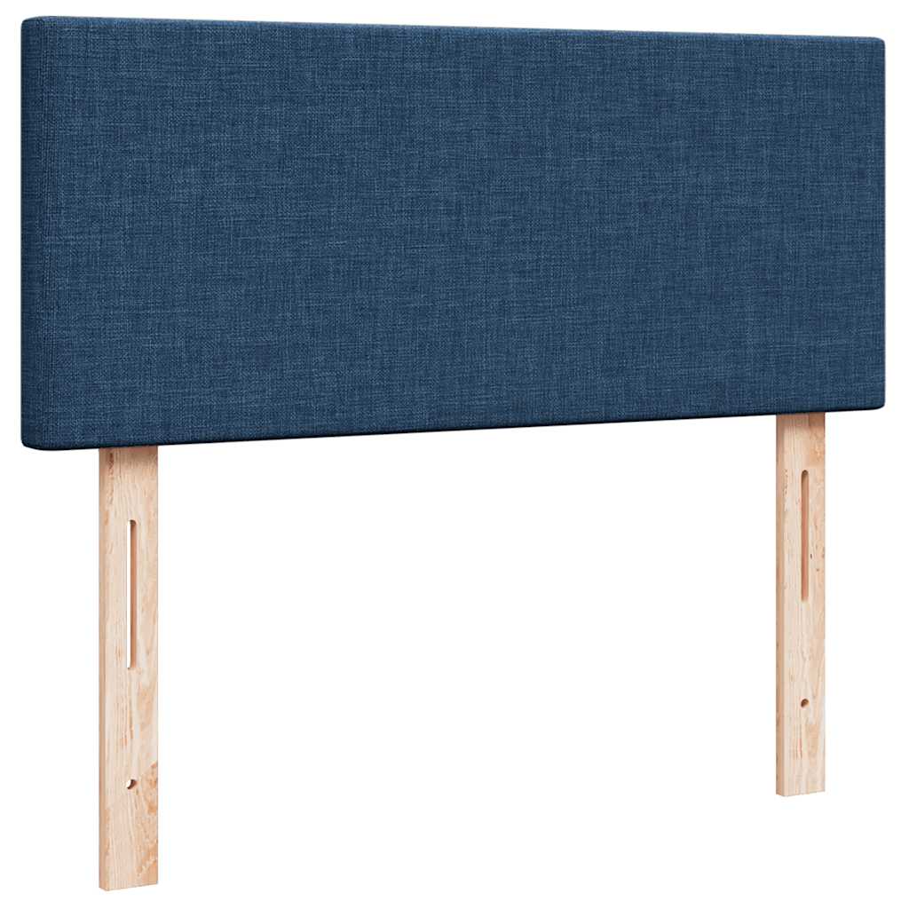 Otomanski krevet madracem i LED plava 120x190 cm tkanina