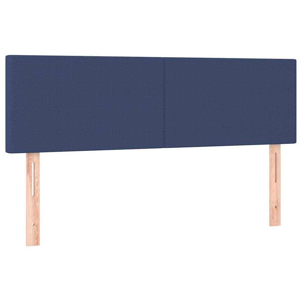 Otomanski krevet s madracem i LED plavi 140x190 cm tkanine