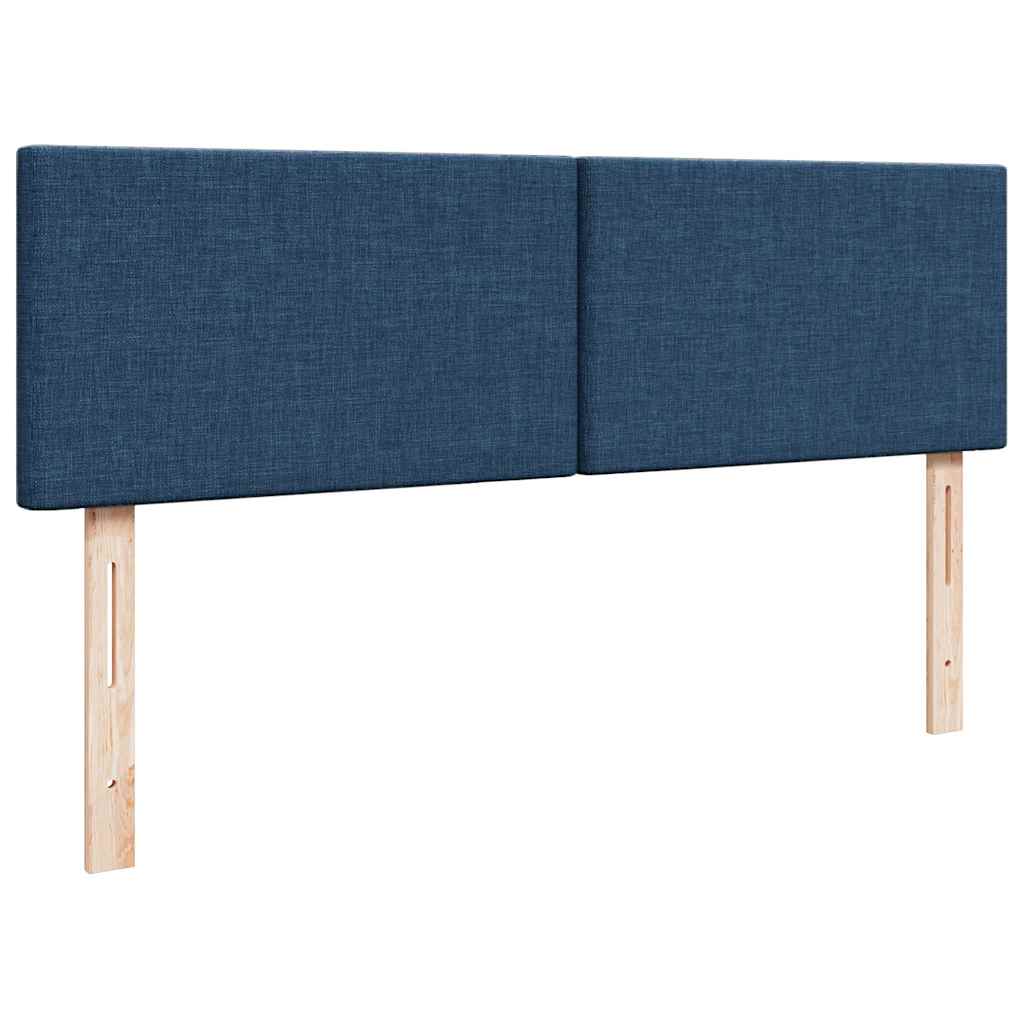Otomanski okvir kreveta s madracem plavi 140x200cm od tkanine