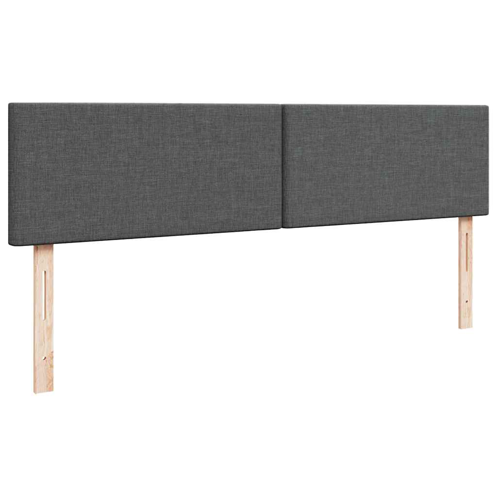 Otomanski krevet s madracem i LED tamnosivi 160x200cm tkanine
