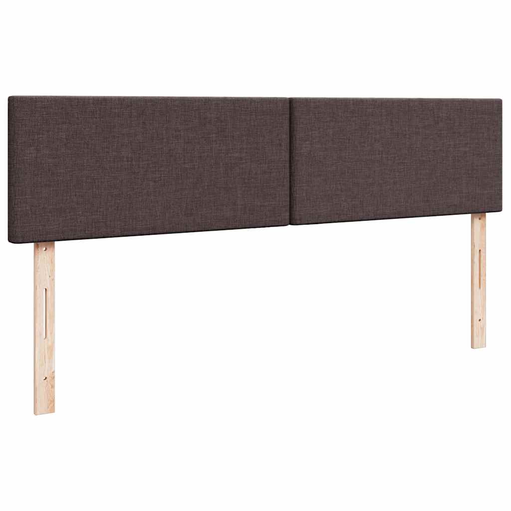 Otomanski krevet s madracem i LED tamnosmeđi 180x200 cm tkanine