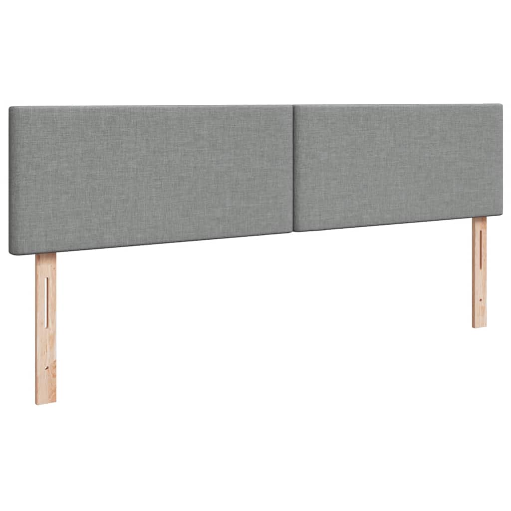 Okvir kreveta s madracima svijetlosivi 200x200cm od tkanine