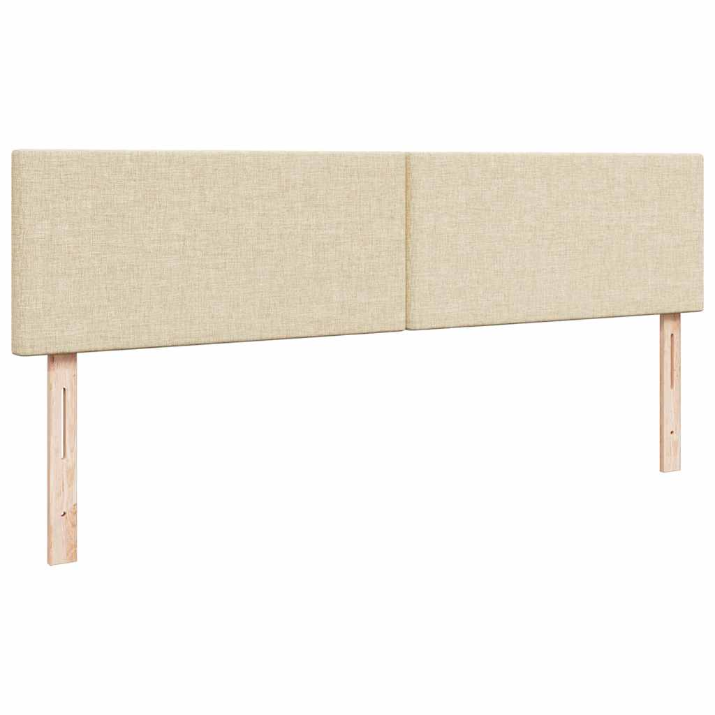 Otomanski okvir kreveta s madracima krem 200x200cm od tkanine
