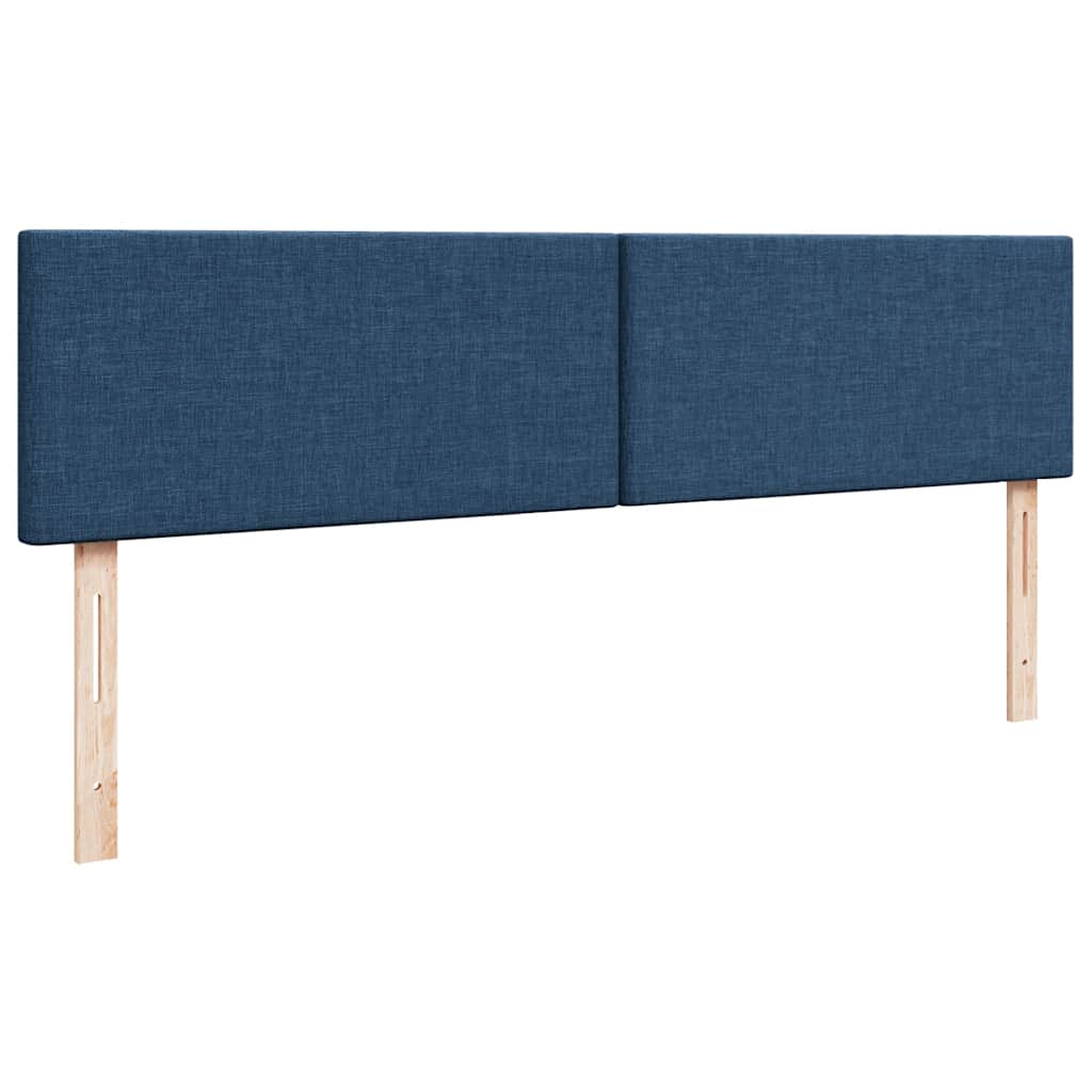 Otomanski okvir kreveta s madracima plavi 200x200cm tkanine