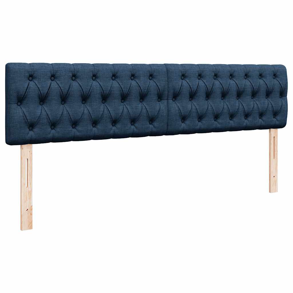 Otomanski okvir kreveta s madracima plavi 200x200cm tkanine