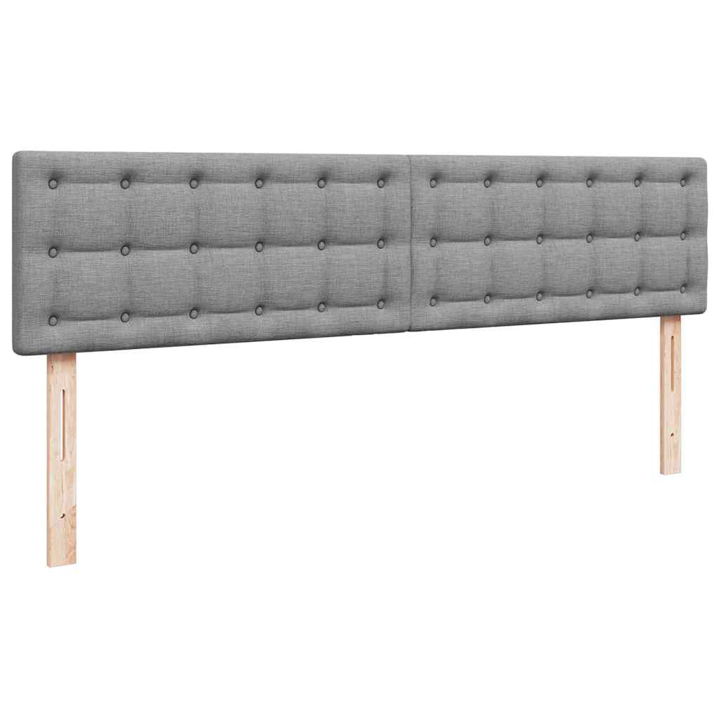 Otomanski krevet s madracem&LED svijetlosivi 180x200cm tkanine