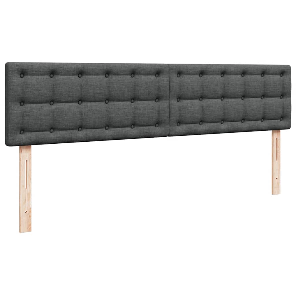 Otomanski okvir kreveta s madracima tamnosivi 200x200cm tkanine