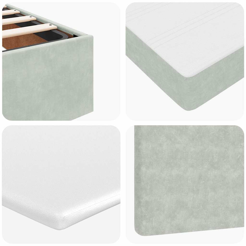 Okvir za krevet s madraca svjetlosivi 80x200 cm baršunasti