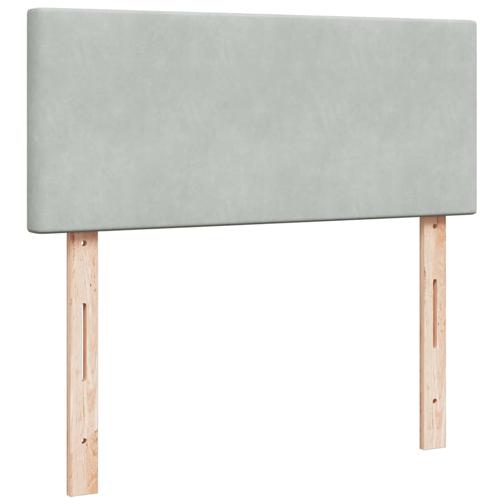 Otomanski krevet s madracem i LED svijetlosivi 120x190cm baršun