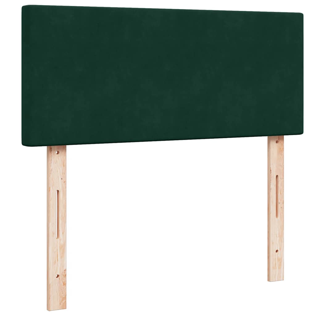 Otomanski krevet s madracem i LED tamnozeleni 120x190cm baršun