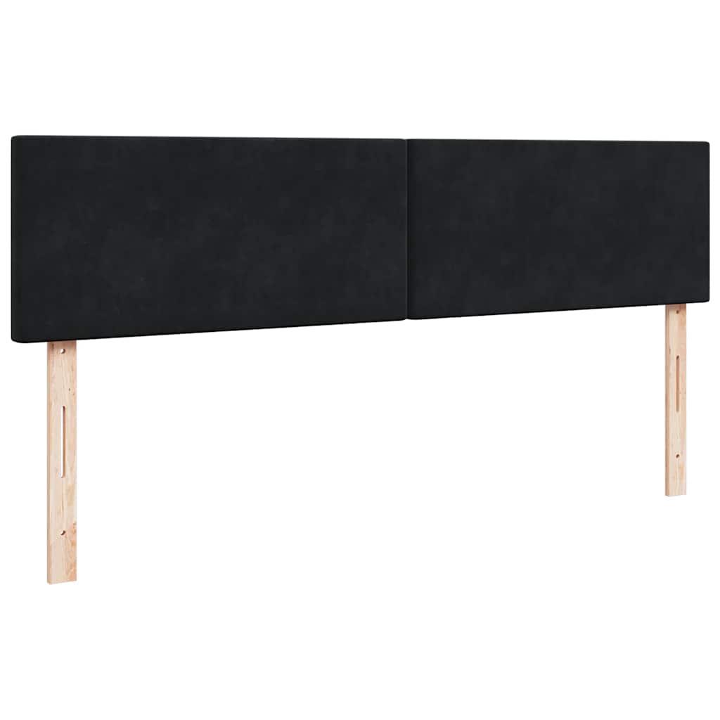 Otomanski krevet s madracem i LED crni 160x200cm baršunasti