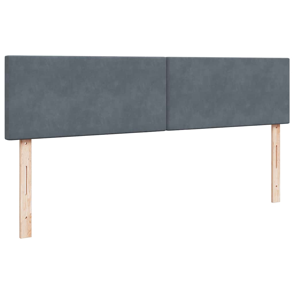 Okvir kreveta s madracima tamnosivi 200x200cm baršunasti