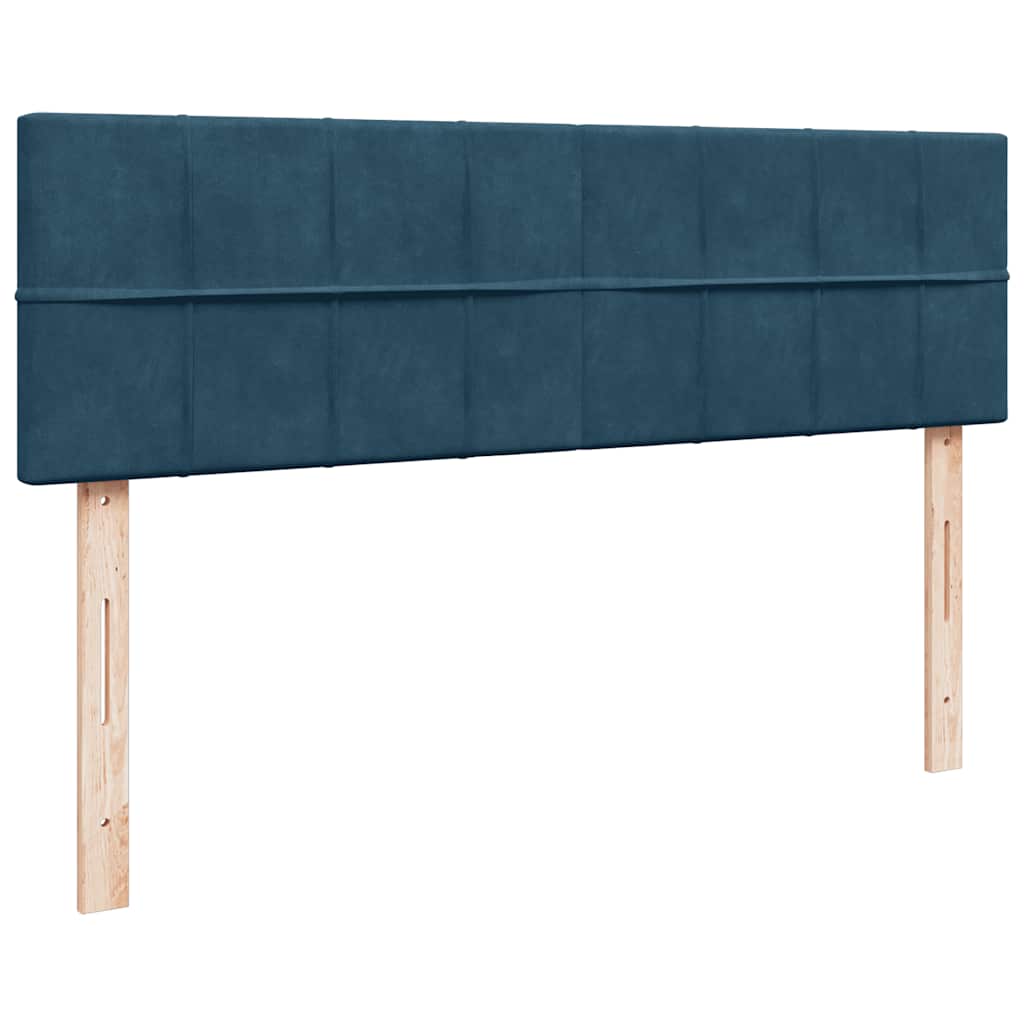 Otomanski krevet s madracem&LED tamnoplavi 160x200cm baršunasti