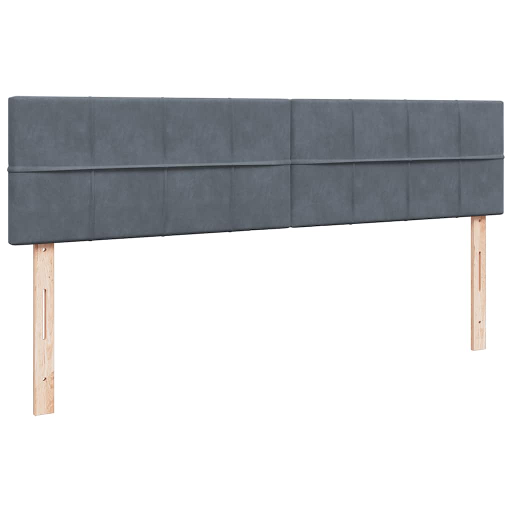 Otomanski krevet s madracem&LED tamnosivi 180x200cm baršunasti