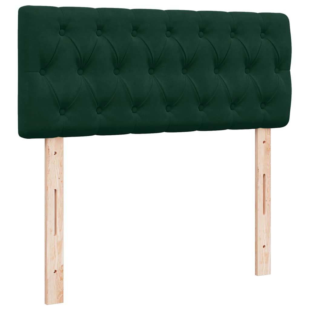 Otomanski krevet s madracem&LED tamnozeleni 120x200cm baršun