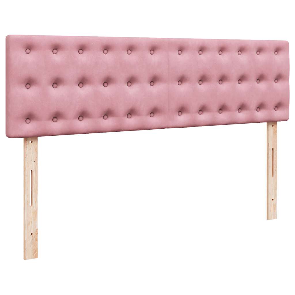 Otomanski krevet s madracem&LED ružičasti 140x190 cm baršunasti
