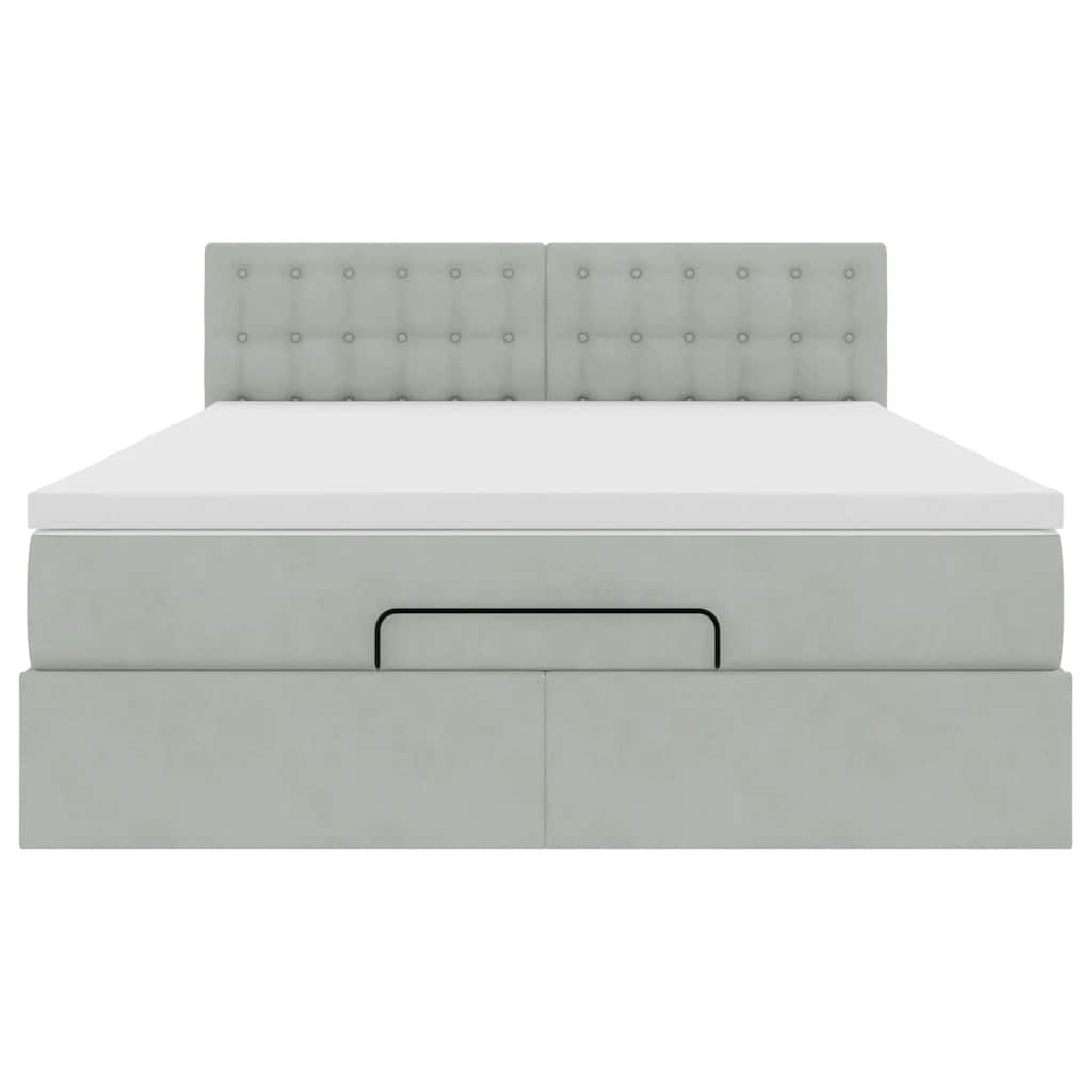 Otomanski krevet s madracem i LED 140x200 cm baršunasti