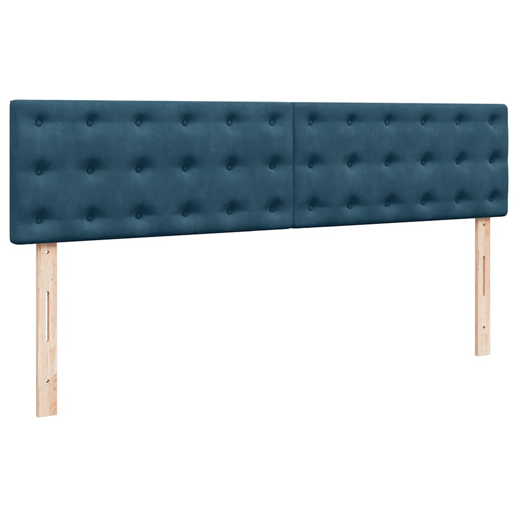 Otomanski krevet s madracem&LED tamnoplavi 180x200cm baršunasti