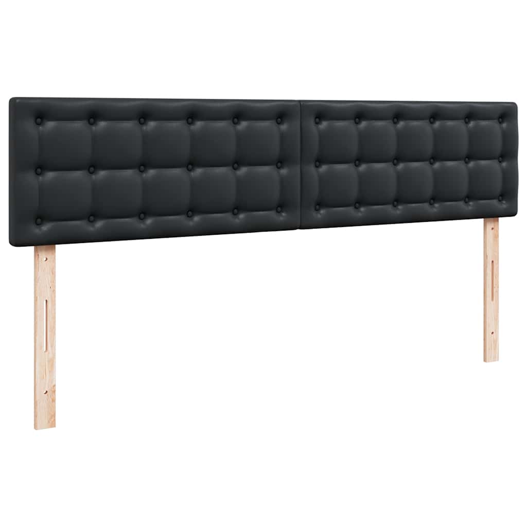 Otomanski okvir kreveta s madracima crni 200x200cm umjetna koža