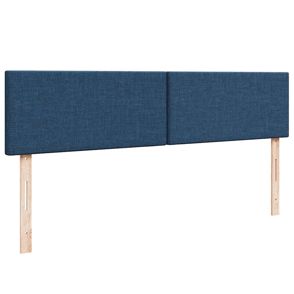 Otomanski okvir kreveta s madracima plavi 200x200cm tkanine