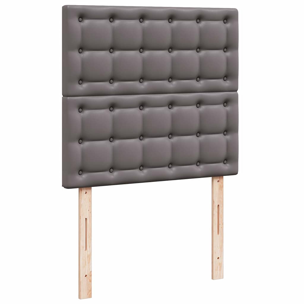 Otomanski krevet s madracem sivi 100x200 cm umjetna koža