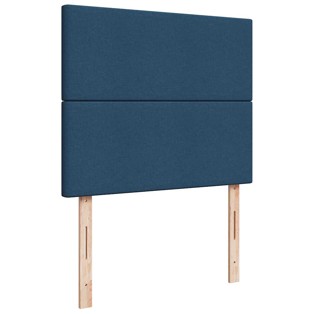Otomanski okvir kreveta s madraca plavi 120x190 cm od tkanine