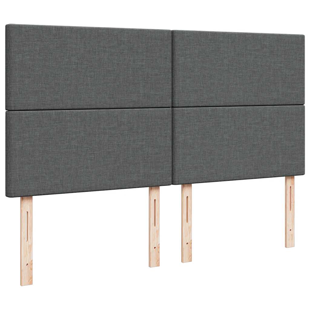 Otomanski krevet s madracem tamnosivi 160x200cm od tkanine