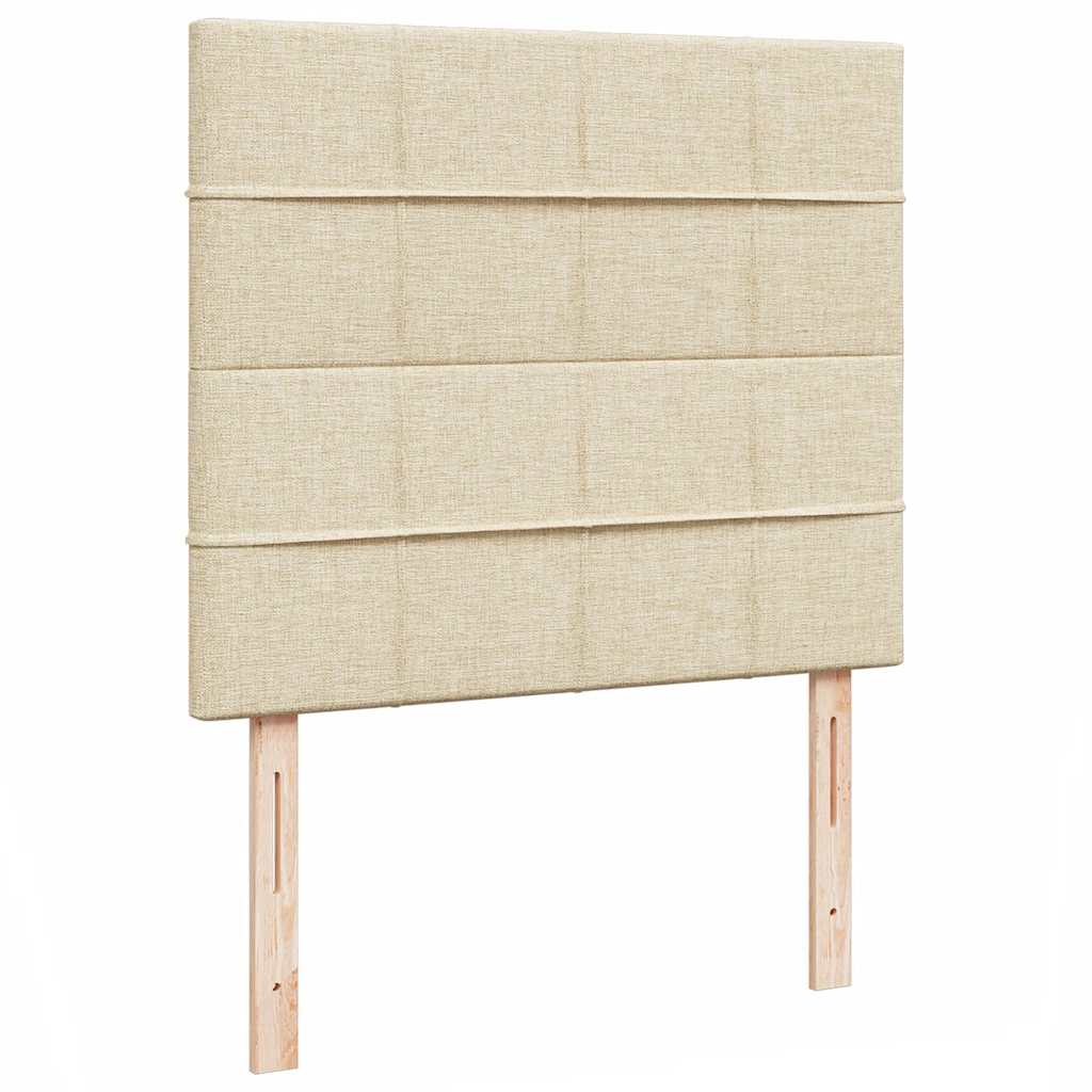 Otomanski okvir kreveta s madracem krem 120x200cm od tkanine