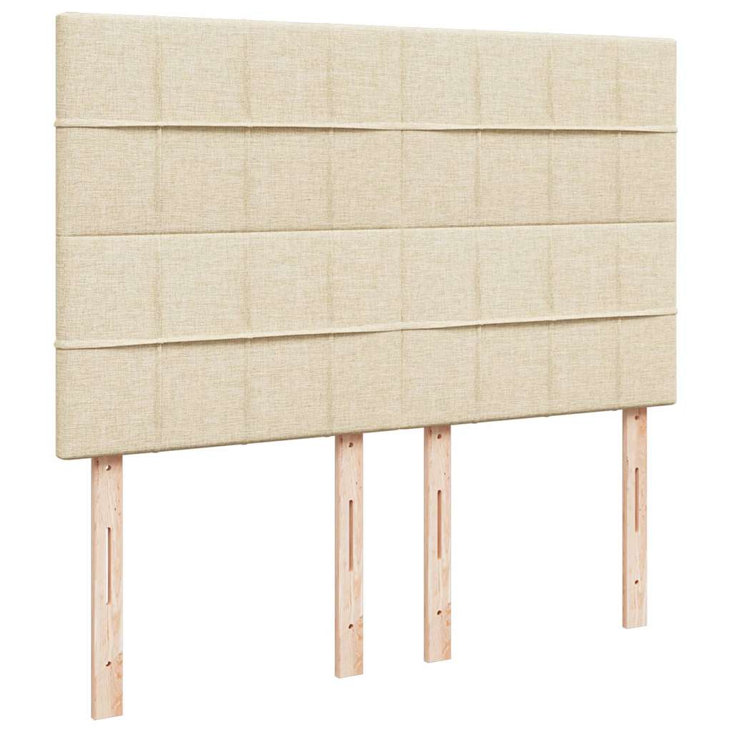 Otomanski krevet s madracem krem 140x200 cm tkanine