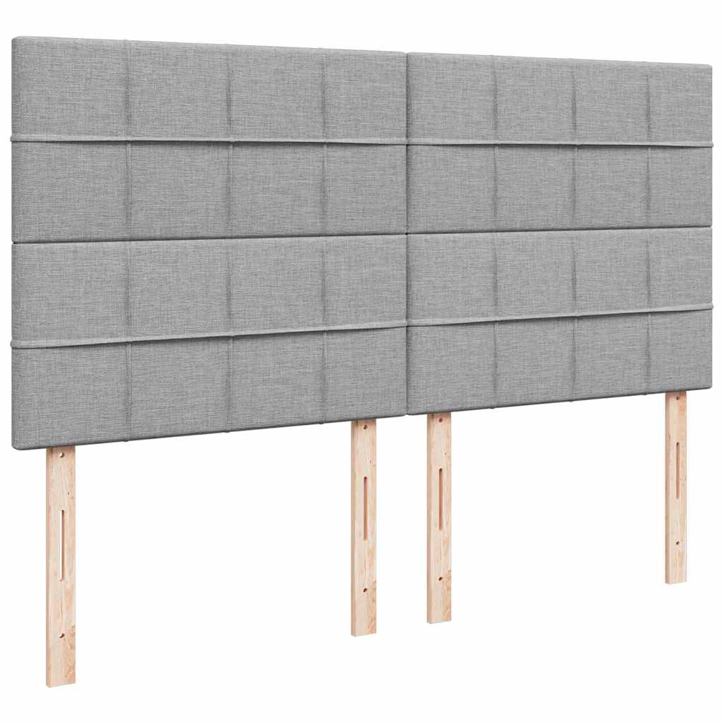 Otomanski krevet s madracem svijetlosivi 180x200cm od tkanine