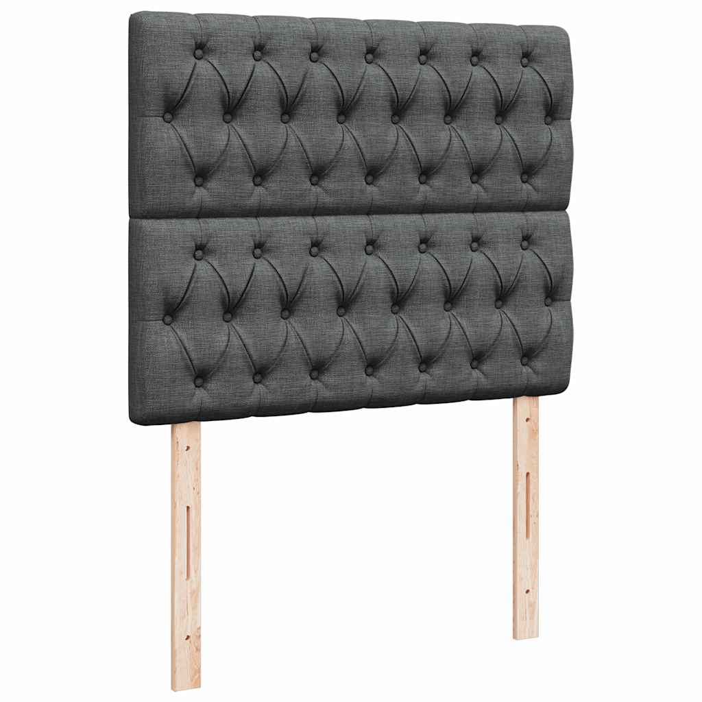 Otomanski krevet s madracem tamnosivi 120x190 cm tkanine
