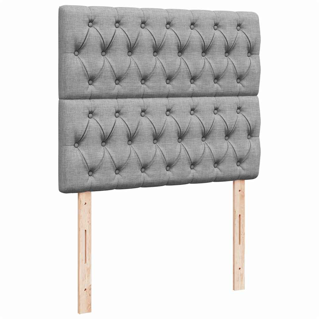 Otomanski krevet s madracem svijetlosivi 120x200 cm tkanine