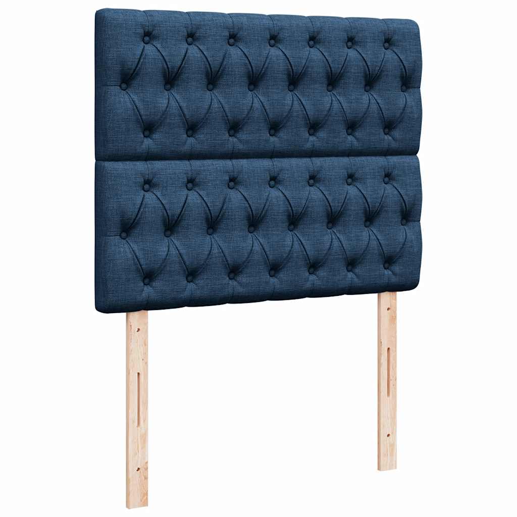 Otomanski krevet s madracem plavi 120x200 cm tkanine