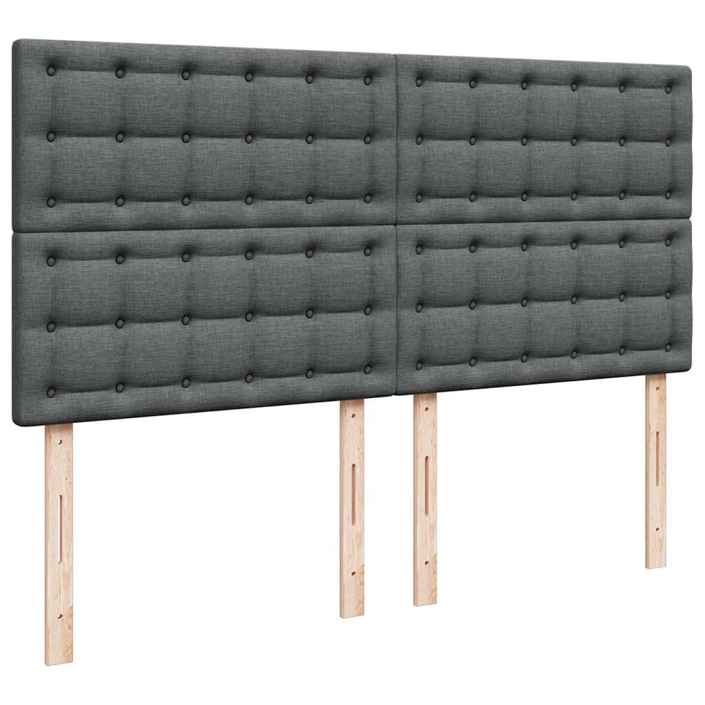 Otomanski krevet s madracem tamnosivi 180x200cm od tkanine