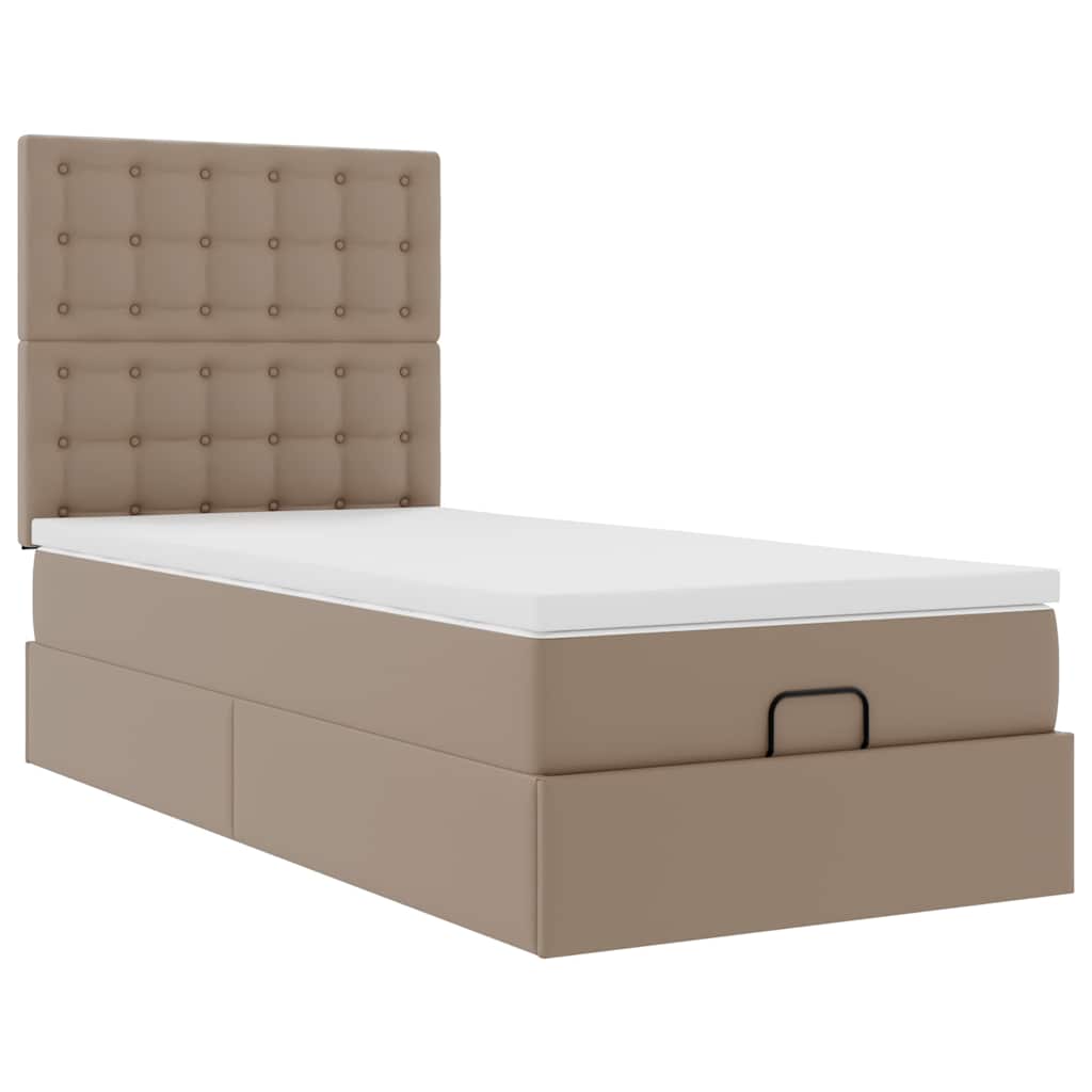 Okvir kreveta s madracem cappuccina 90x190cm umjetna koža