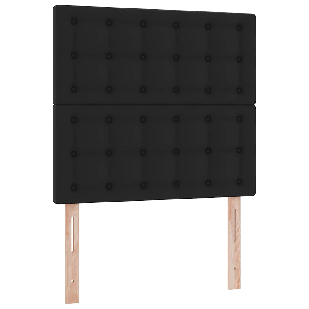 Otomanski okvir kreveta s madracem crni 90x200 cm umjetna koža