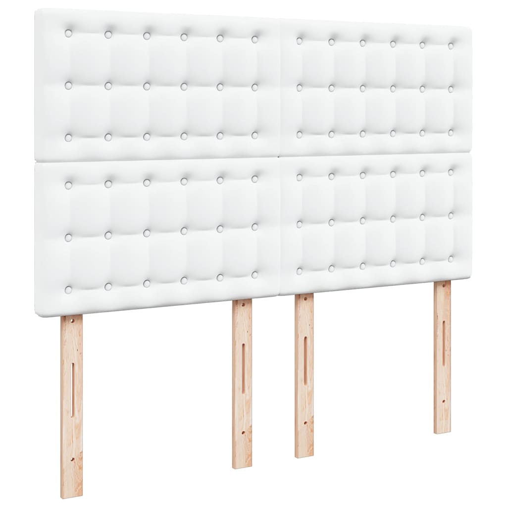 Otomanski okvir kreveta s madraca bijela 140x200cm umjetna koža