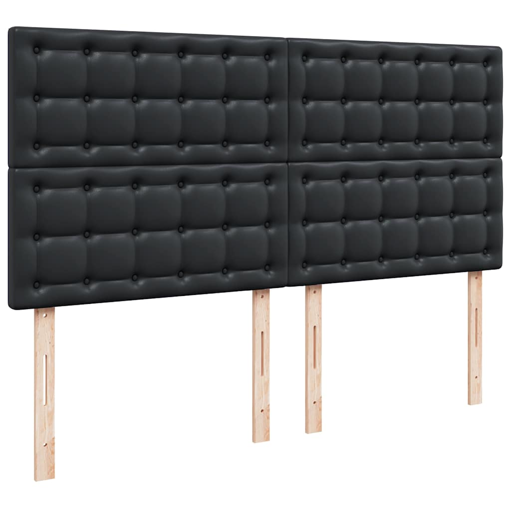Otomanski okvir kreveta s madracem crni 160x200cm umjetna koža