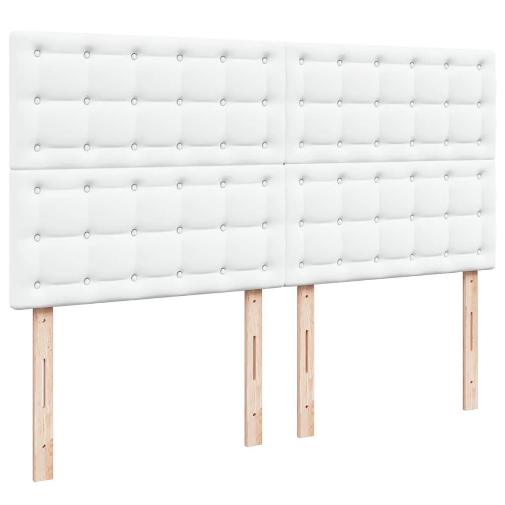 Okvir kreveta s madracima bijela 200x200 cm umjetna koža