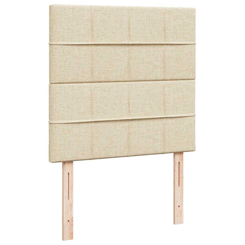Otomanski okvir kreveta s madraca krem 100x200cm od tkanine