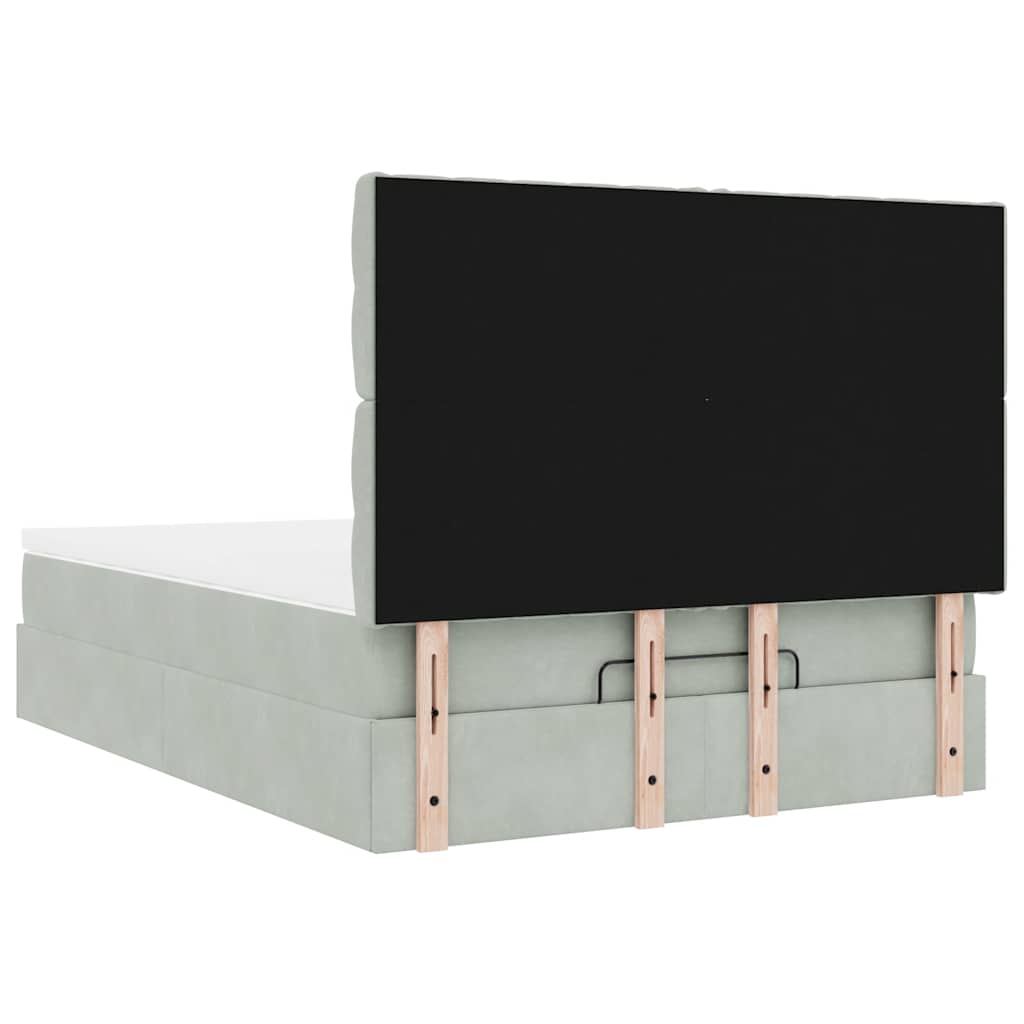 Otomanski krevet s madracima i LED 140x200 cm baršunasti