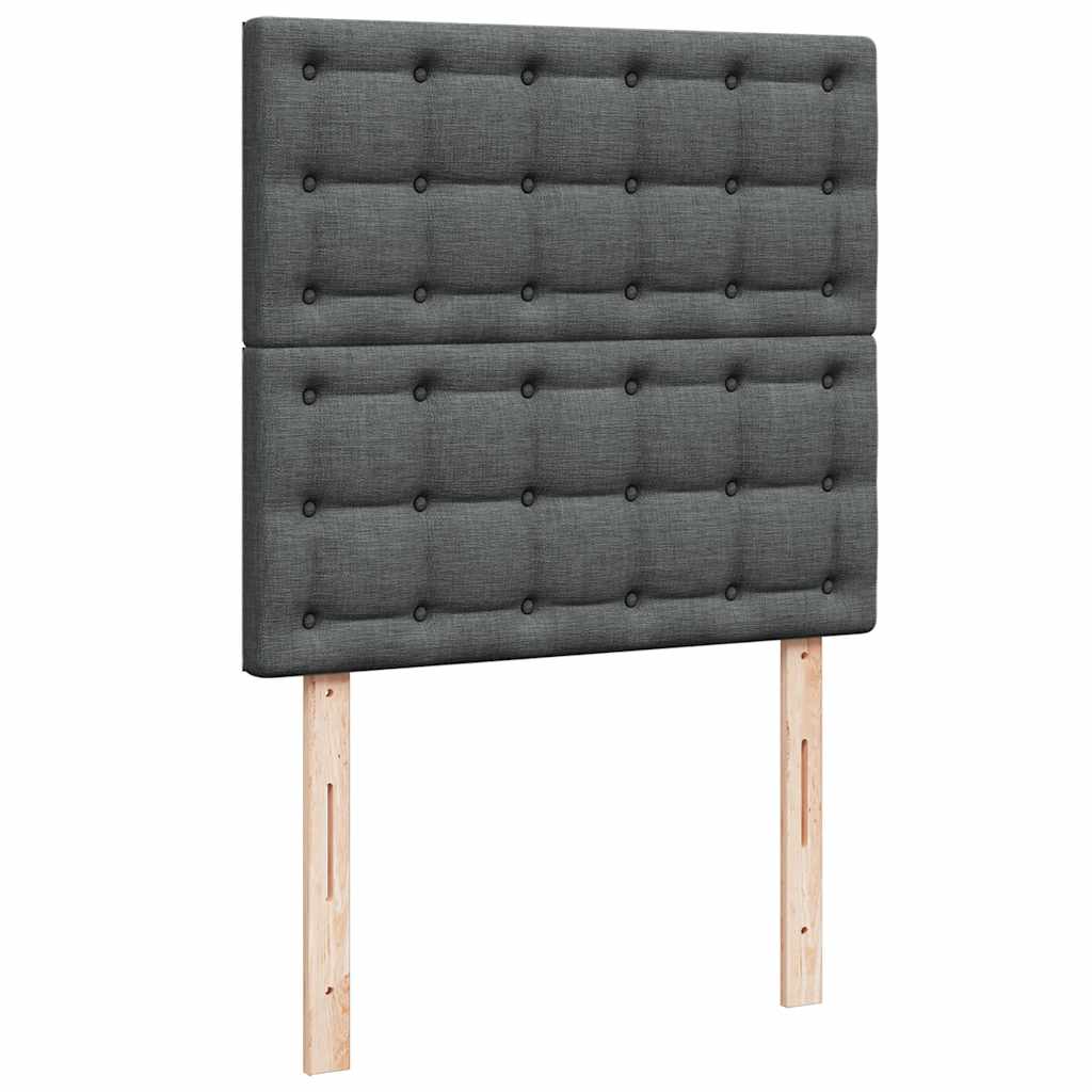 Okvir kreveta s madracima tamnosivi 180x200cm tkanine