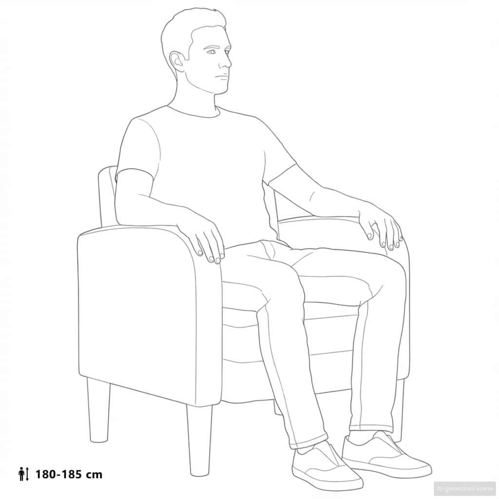 Sofa fotelja s naslonima za ruke krem 54 cm umjetna koža