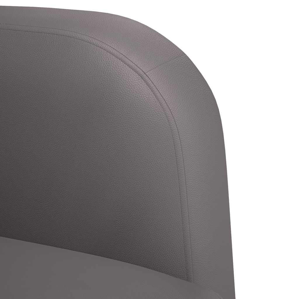 Sofa fotelja s naslonima za ruke siva 54 cm umjetna koža