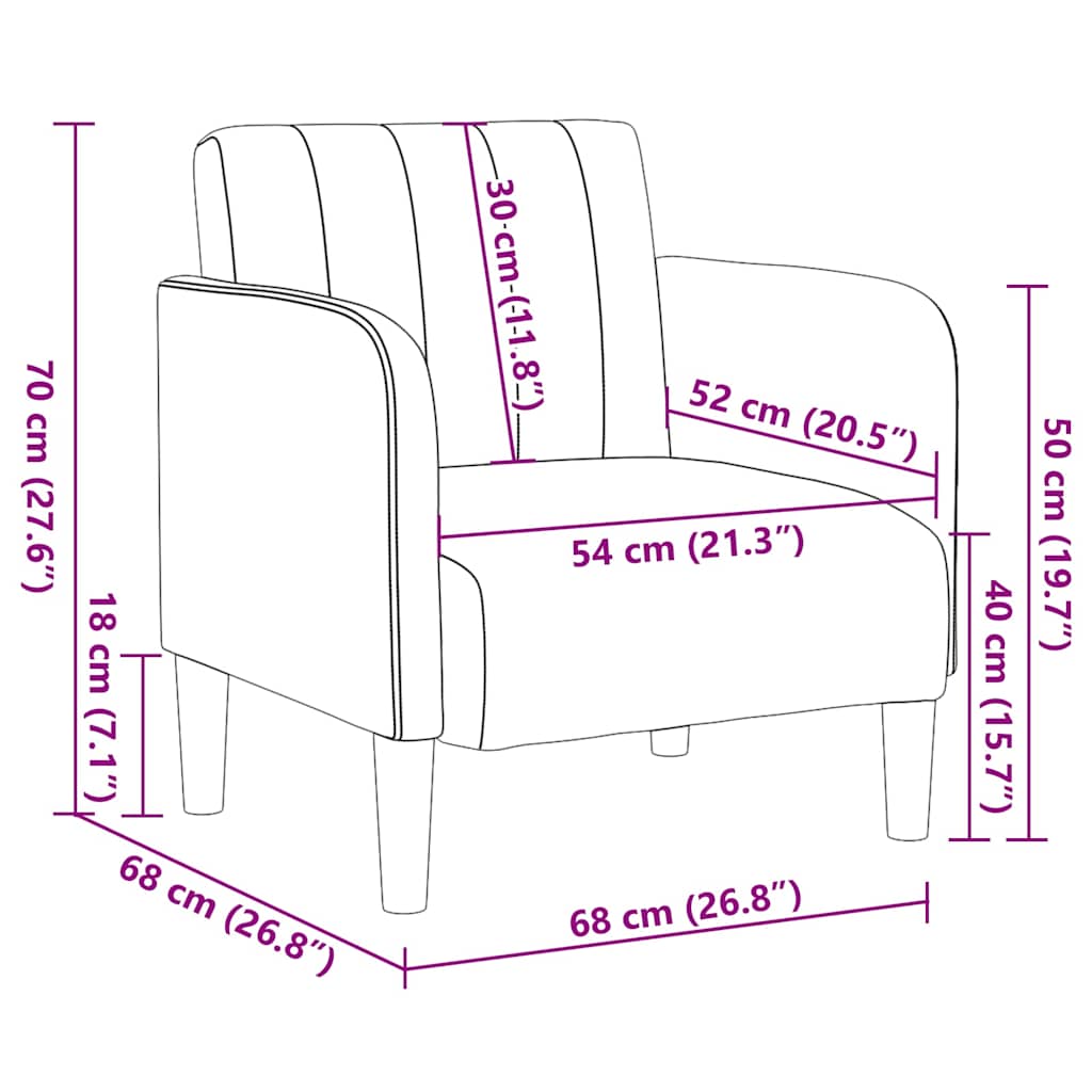 Sofa s naslonima za ruke tamnozelena 54 cm baršunasta