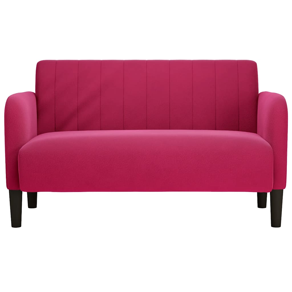 Dvosjed, sofa, vino crvena, 109 cm, baršun