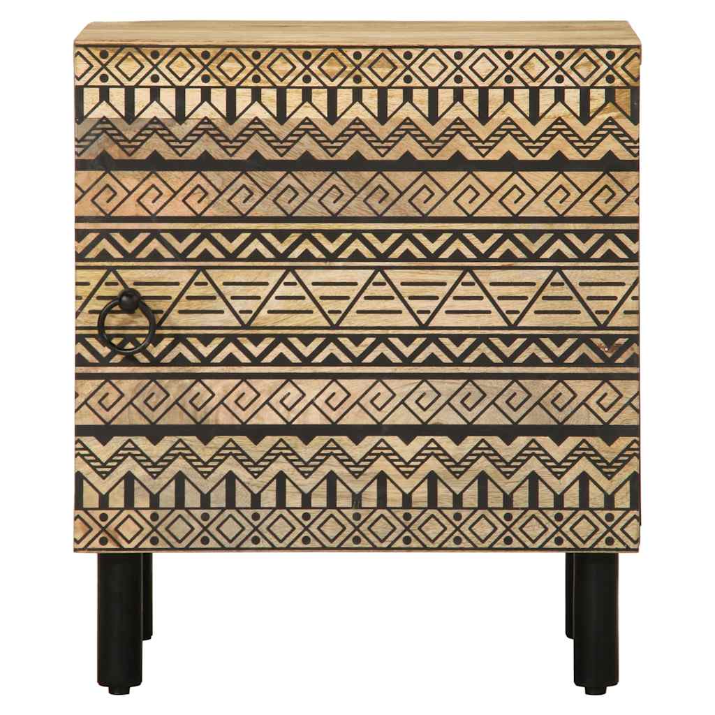 Krevetni ormarić crni 40x33,5x46 cm Puno grubo drvo Mango