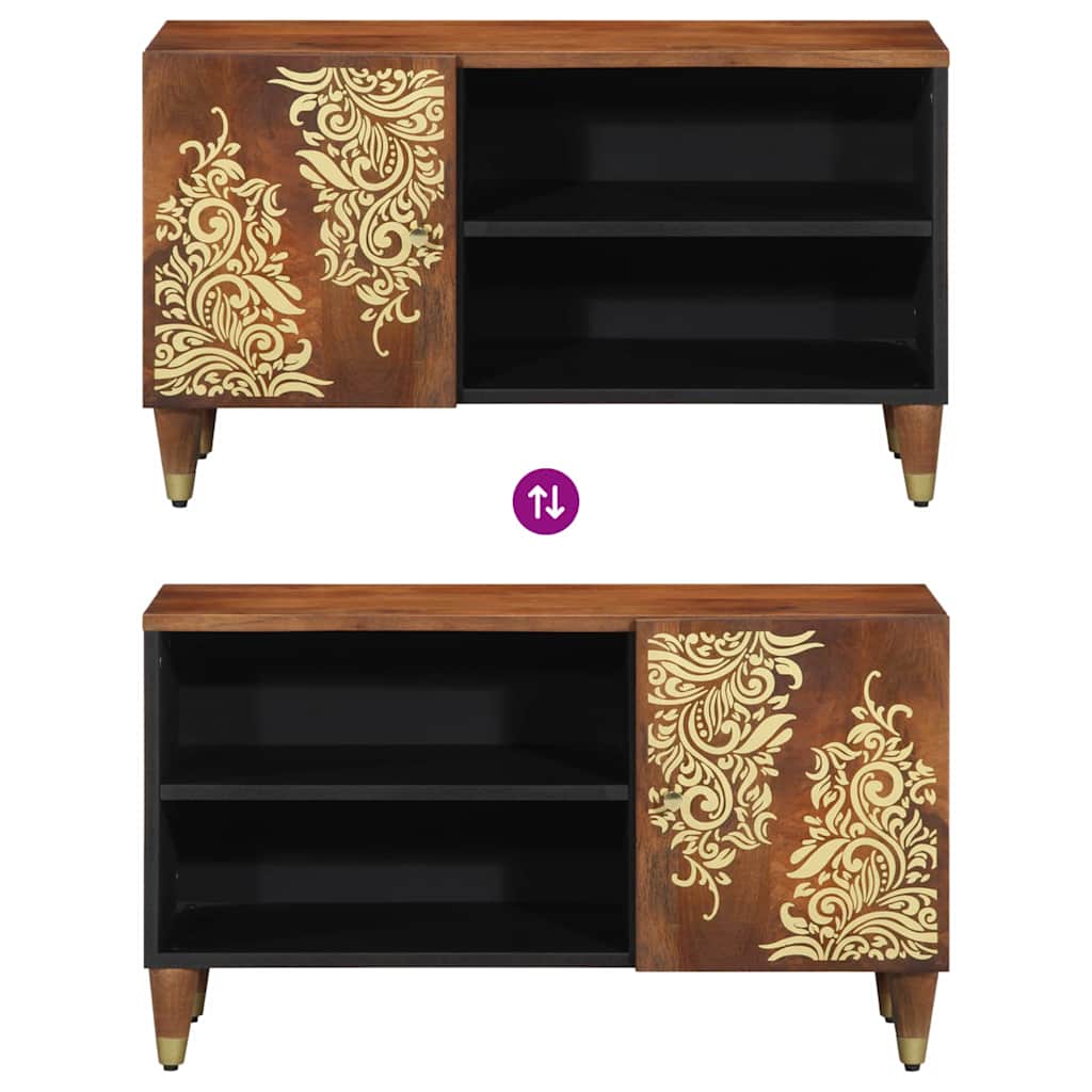 TV ormar Medeno smeđa 80 x 33 x 46 cm Čvrsto drvo manga