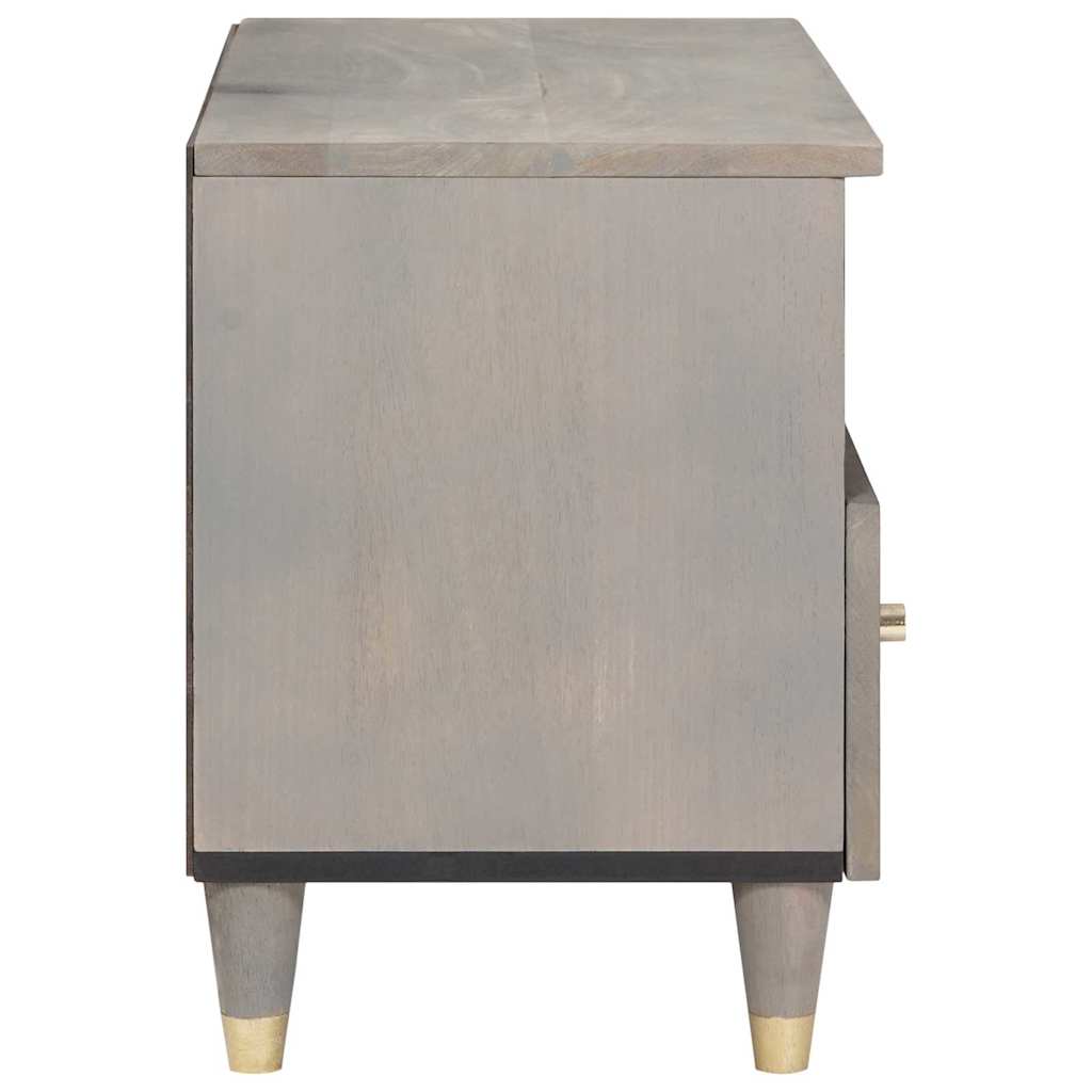 TV ormar s ladicama Siva 70 x 33 x 46 cm Čvrsto drvo manga
