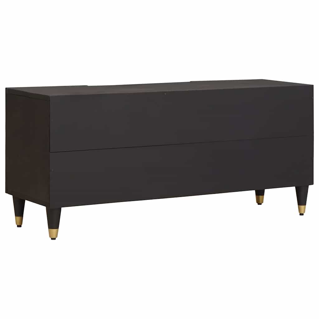 TV ormar s ladicama Crna 105 x 33 x 46 cm Čvrsto drvo manga